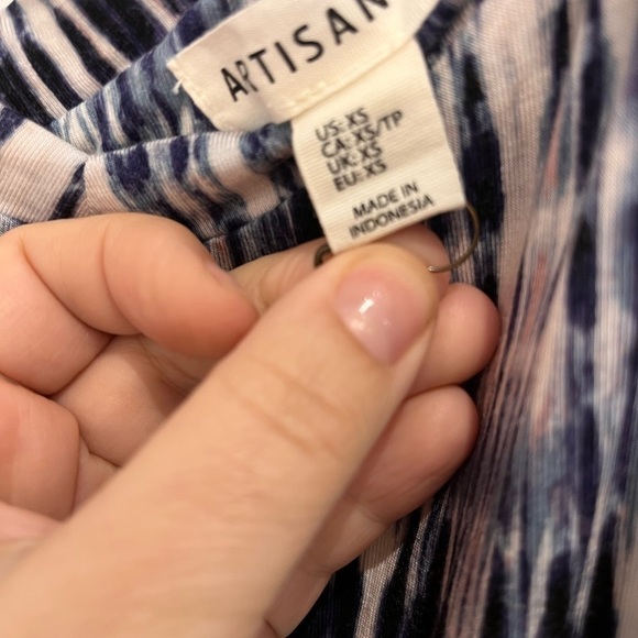 2/40$ ARTISAN dress size xs bleu and white - Picture 3 of 8